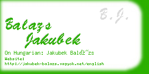 balazs jakubek business card